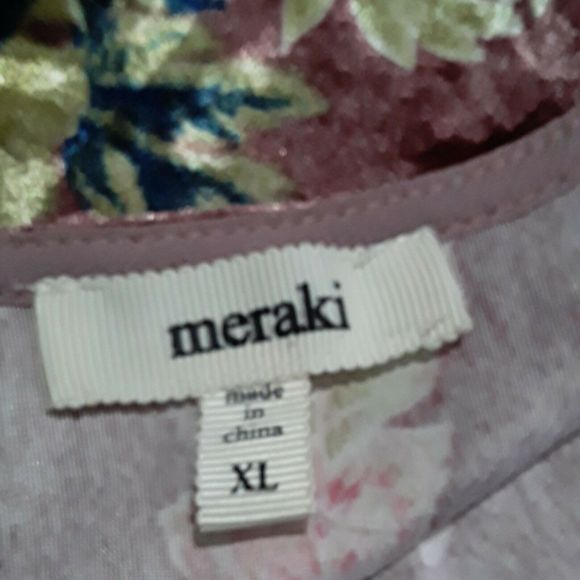 Women's Velour Jacket,  Cardigan Meraki Floural  Jacket, NWT, XL - Picture 7 of 10